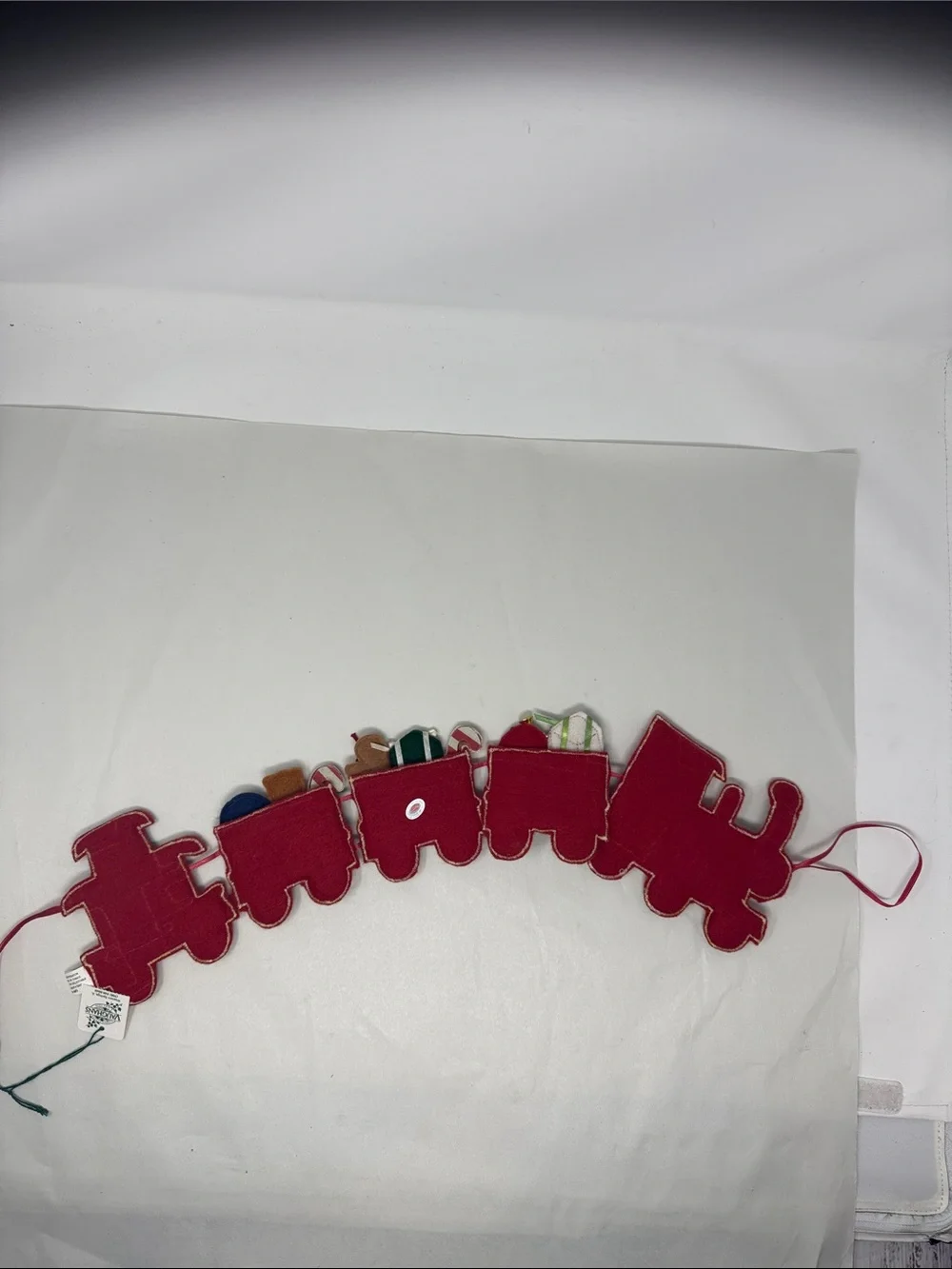 CHRISTMAS TRAIN FELT GARLAND ORNAMENTS CONNECTED